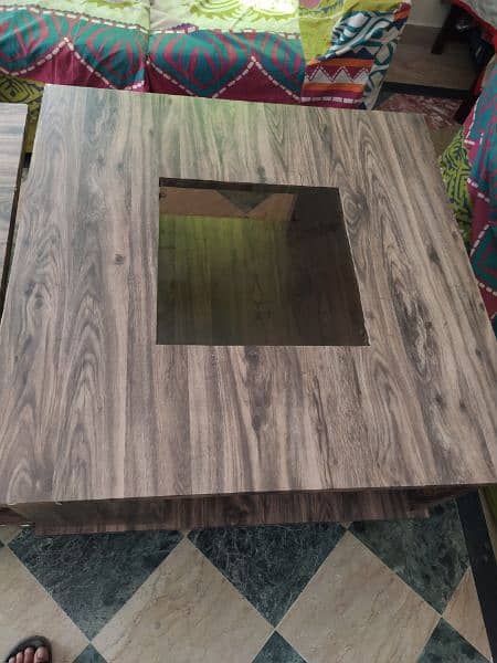 2 wooden center tables new style 33 x 33 inches 6