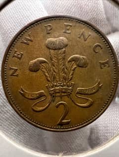Two pence coin 1980 rare Elizabeth l l D. G REG F. D 1980