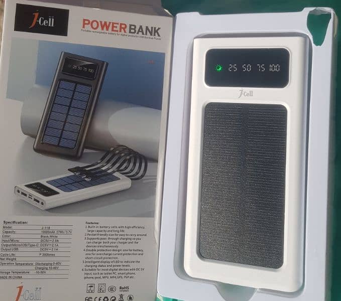 Solar Power Bank l 10000 mAh Outdoor Portable Charging Bank 2