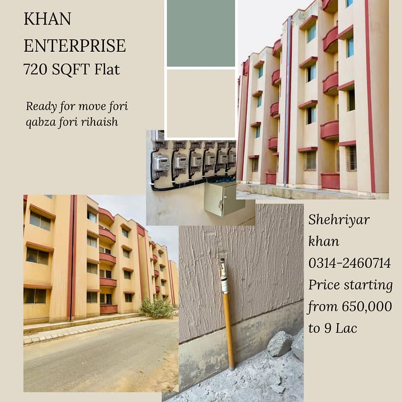 720 Sqft Flat For Sale Labour square Northern bypass Karachi 0