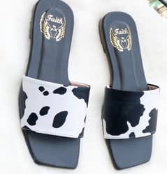 Cow prints women foot wear branded