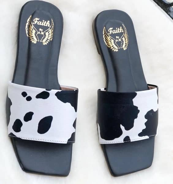 Cow prints women foot wear branded 1