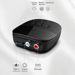 Teksome Wireless Audio Streamer | Wireless 5.2 Audio Adapter Speaker A