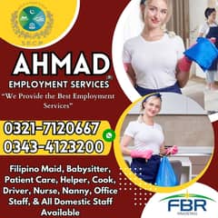 Nurse Cook Driver Office Staff Female & Male Filipino Maid Babysitter