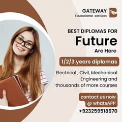 1/2/3 years diplomas available