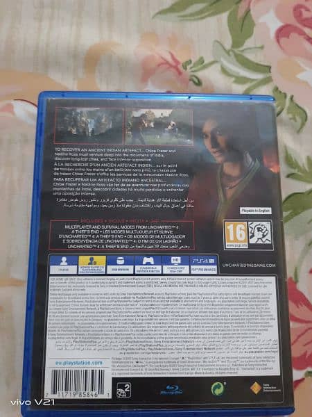 PS4 CD of uncharted the lost legacy 1