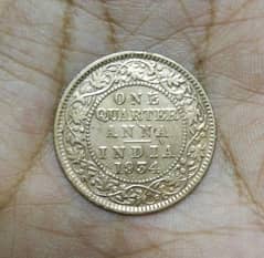 Antique Coin of British Indian Era (Anna)