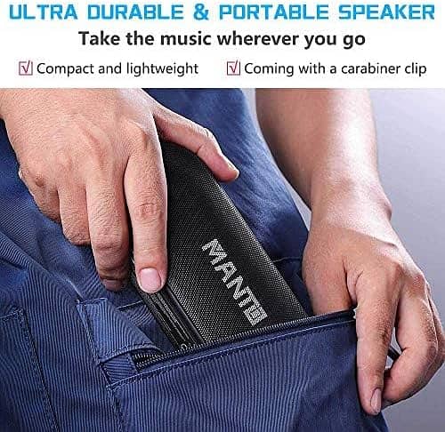 Portable Bluetooth Speaker, MANTO HD Stereo and Bass Durable Wireless 5