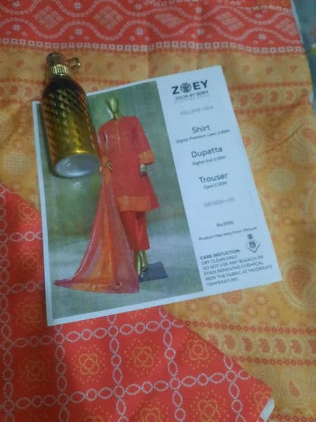 zoey brand 3 piece unstitch suit very fine fabric 1