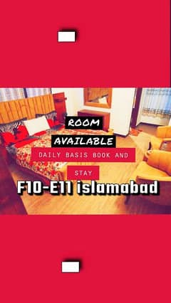 Room for rent daily basis booking in E11-F10 islamabad