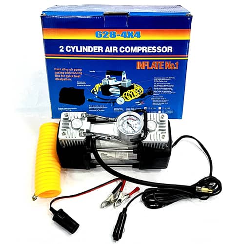 2 Cylinder Car Air Compressor 628 4 x 4 with 1 Year guarante 1