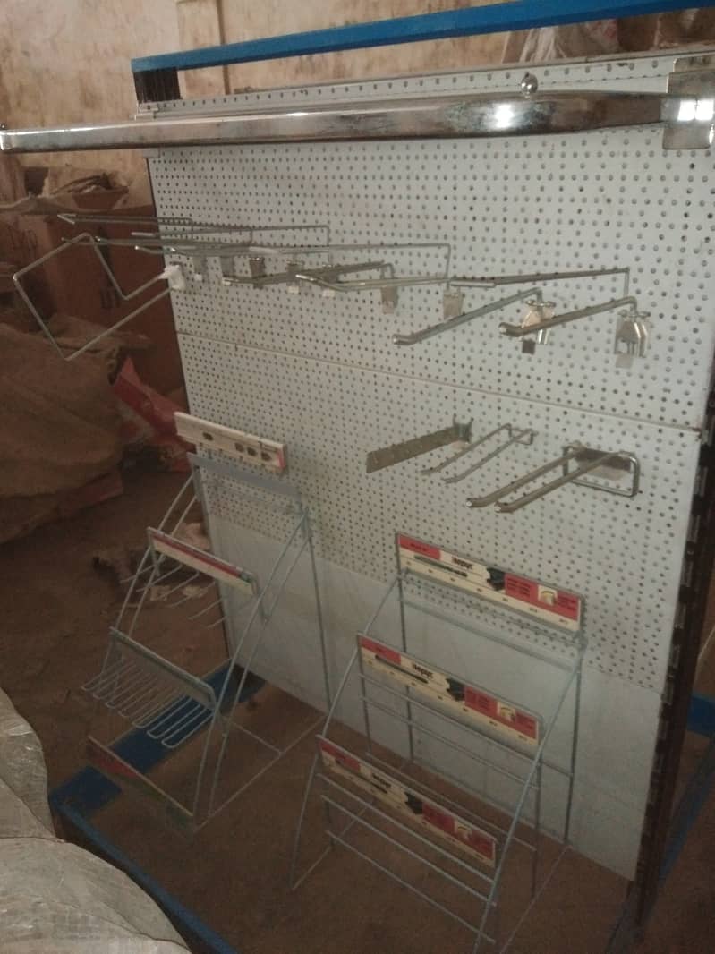Rack/shelf for shops, supermarkets with fancy pegboard hanging's 11