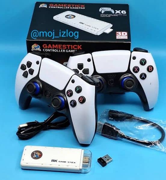 X6 Latest GameStick With 39000+ built-in Games and PS5 like Controller 0