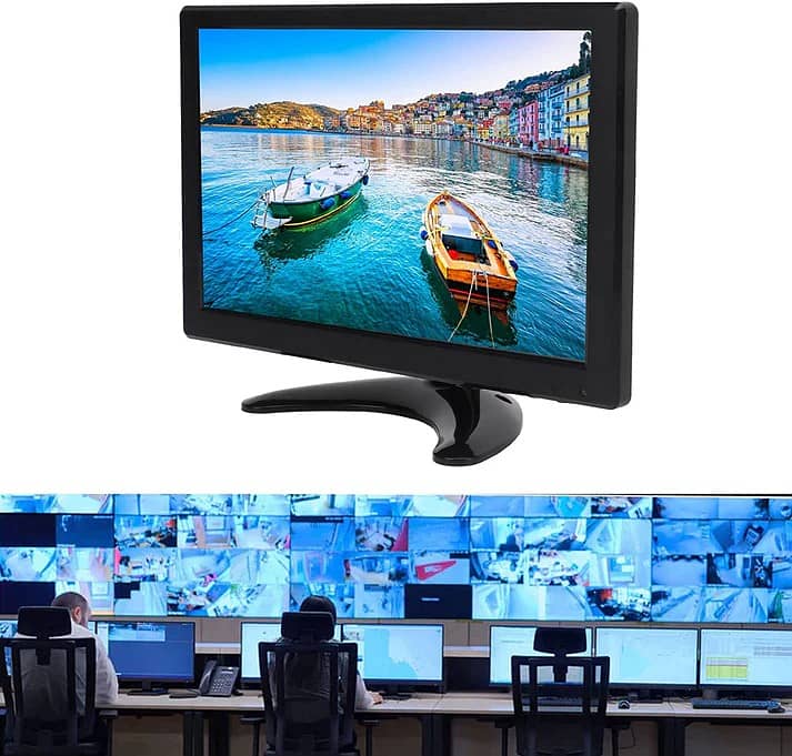 LED 10.1 inch TFT Computer Monitor with Multi Input Interface Speakers 1