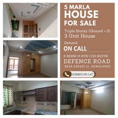 Tripple Story Furnished House Defence Road