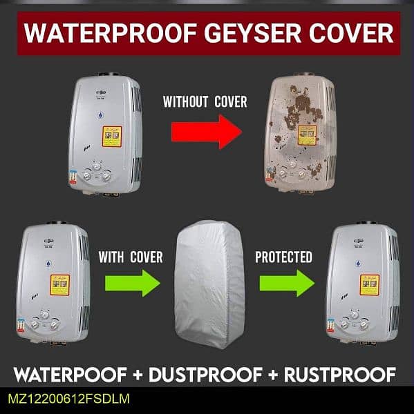 waterproof gyser cover available 2
