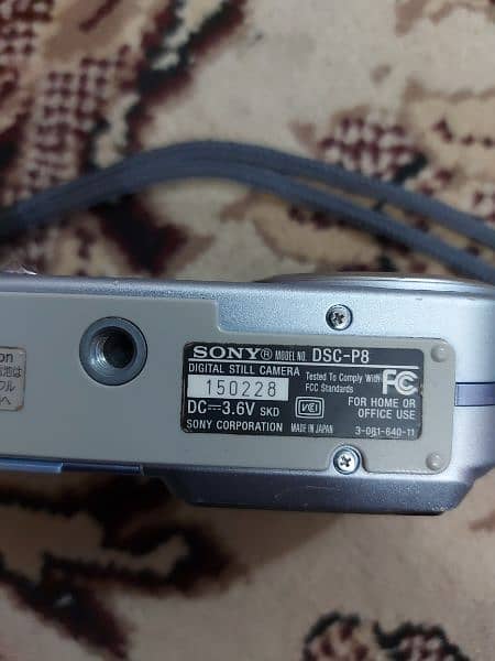 SONY CYBERSHOT DSC P8 3.2 MEGAPIXEL CAMERA ORIGINAL JAPANI  FOR SALE 4