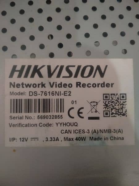 Hikvision 16ch nvr 6MP 2