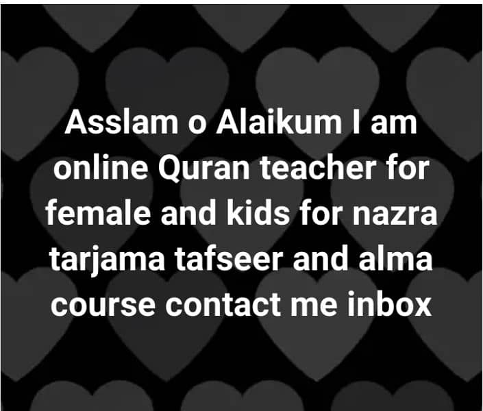 I m female online Quran teacher 0