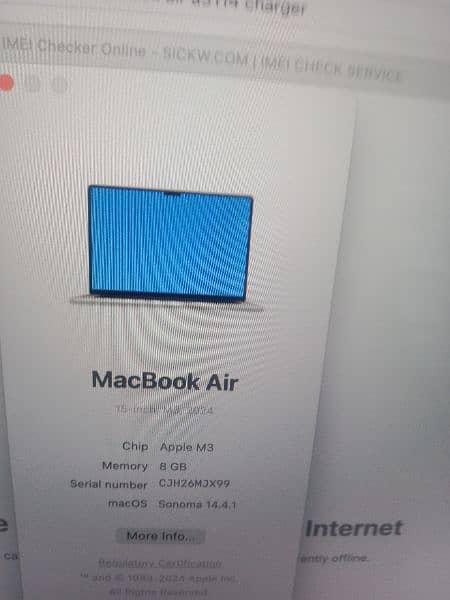 Apple MacBook Air 15 inch M3 8gb 256gb as Starlight 3