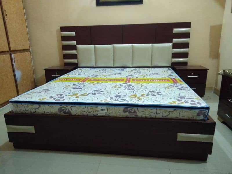 Only Bed with side table(whatsapp-03005581056-call 03127981462 3