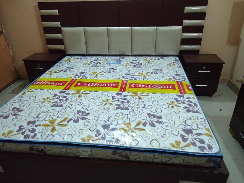 Only Bed with side table(whatsapp-03005581056-call 03127981462 4