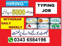 Male/ Female Staff Required__TYPING JOB