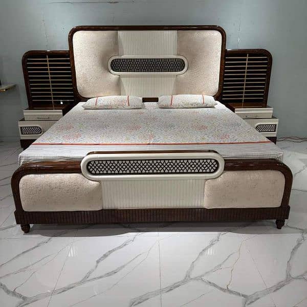 Solid Wood Bed New Design's first time in Pakistan 0