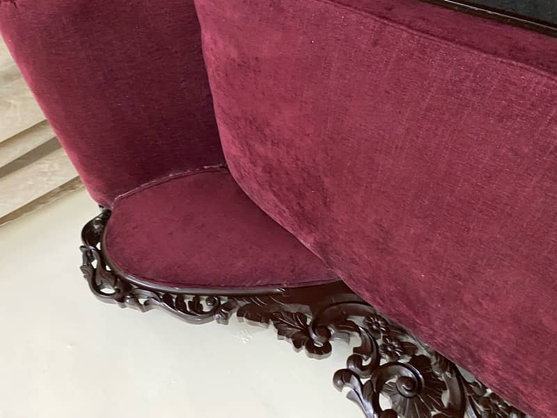 red/maroon dewan with a roll cushion price negotiable 3