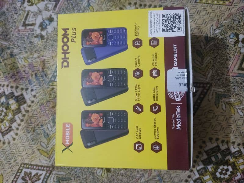 X mobile dual SIM Jambo speaker charger and box available 0