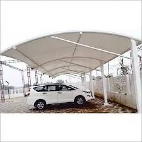 pvc tensil fiber Car parking sheds 7