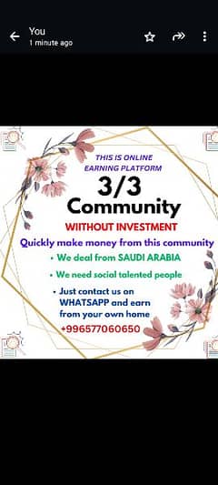 Online Earning Platform 3/3 Community