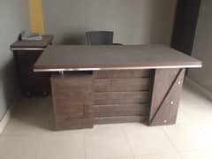 Office CEO table set with cabinet table