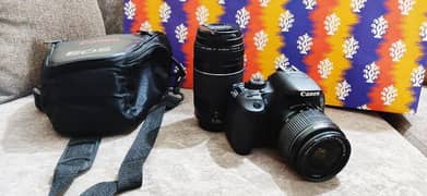 Canon 700d with 18 55 lens and 75 300mm lens