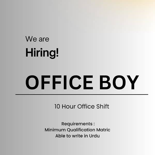 office job Availble 0