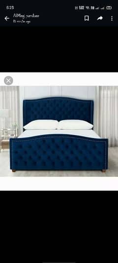 Bed+2 side tables + Dressing with mirror  in Fully Cushioned