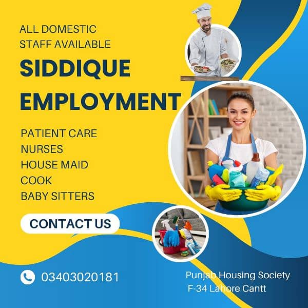 Maids/Nurse/Cook/Patient Care/babysitter/Helper all staff Available 0