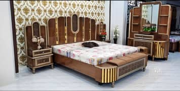 King size bed. tow side tables withe dressing