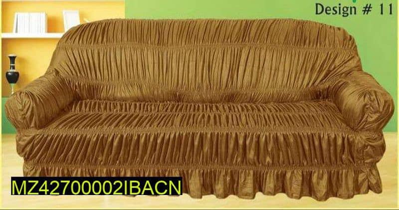 5 seater self textured sofa cover 2