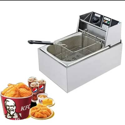 Single Electric  Stainless Steel French Fries Electric Frying Machine