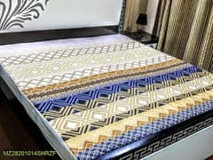 Cotton plain double bed mattress cover