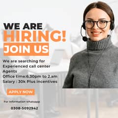 Call Center Jobs available in lahore (Need experienced Agents) 0
