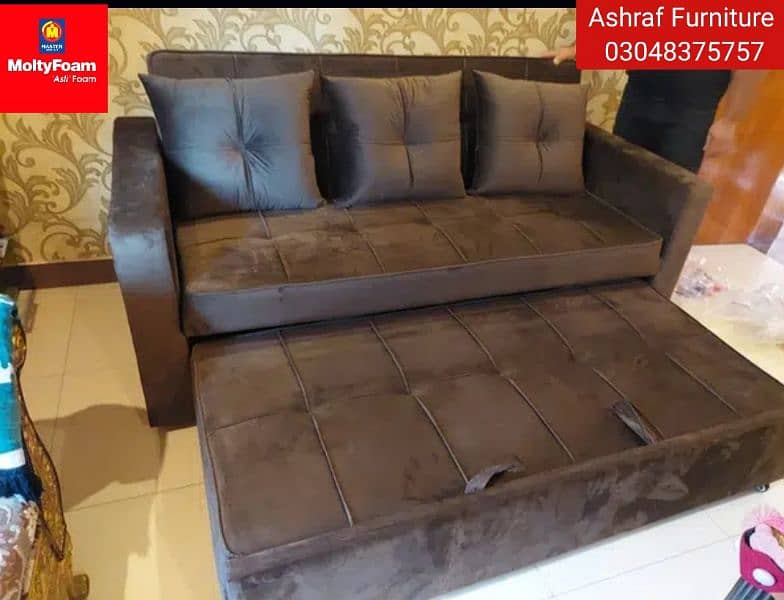 Molty| Sofa Combed|Chair set |Stool| L Shape |Sofa|Double Sofa Cum bed 4