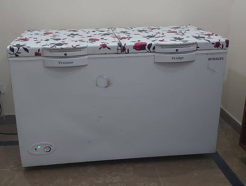 Waves double door refrigerator and freezer available in new condition 0