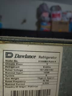 Dawlance full size fridge+energy saver