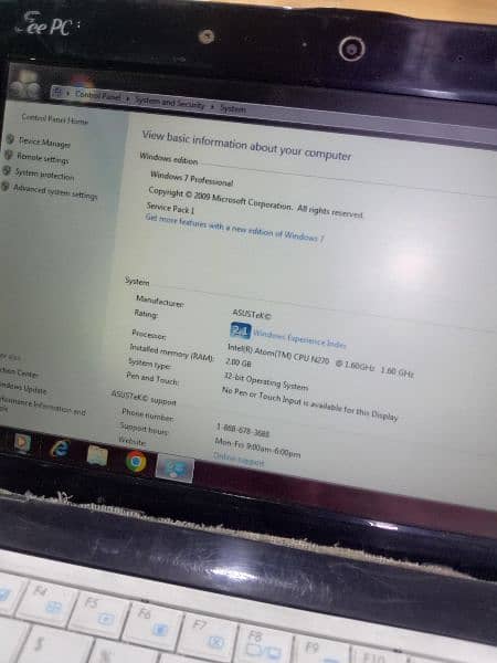 Asus Eee PC. mini laptop 2gb ram. 80 gb rom 1