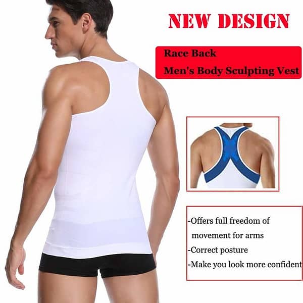 Orignal Slim n Lift Body Shaper Vest for Men (Black / White) COD 3