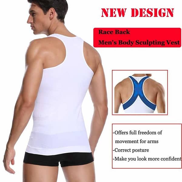 Slim n Lift Body Shaper Vest for Men (Black / White) COD 3