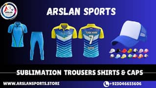 sublimation trousers shirts and cap