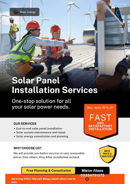 solar system installer sevice we provide you  best or low price 0
